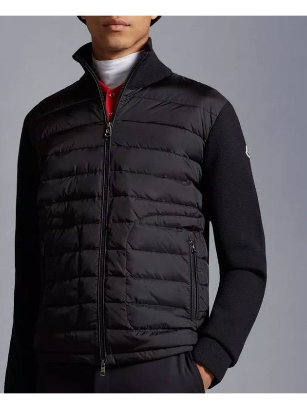 Padded Wool Zip-up Jacket Black - MONCLER - BALAAN 4