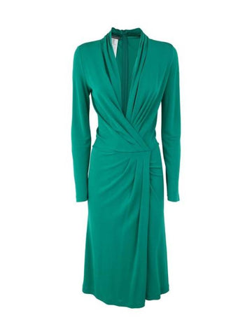 Midi Dress A 0405 1621 0382 EMERALD - ALBERTA FERRETTI - BALAAN 1