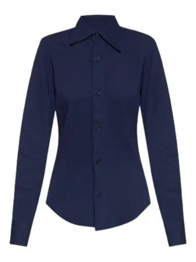 Slim Fit Long Sleeve Shirt Blue - AMI - BALAAN 2