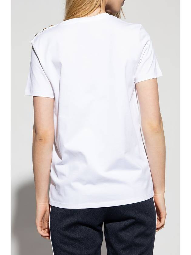 Logo Crew Neck Short Sleeve T-Shirt White - BALMAIN - BALAAN 5