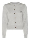 Bold Fox Head Patch Regular Cardigan Grey - MAISON KITSUNE - BALAAN 2