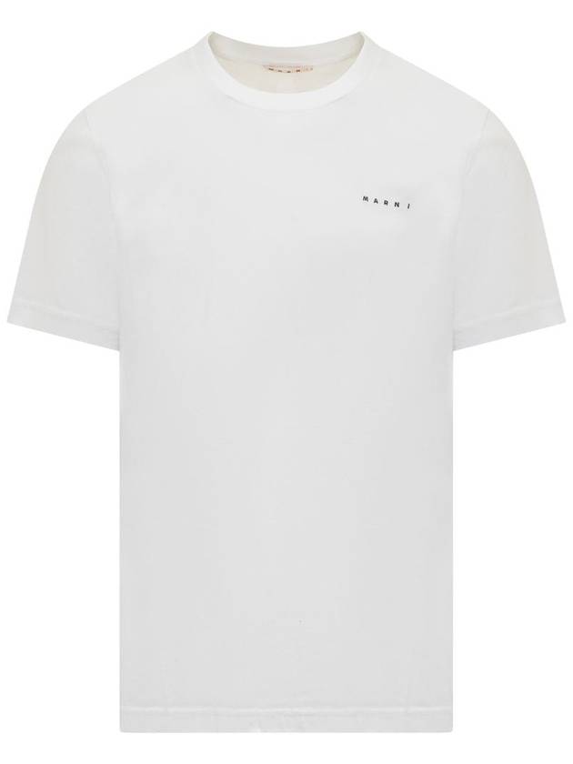 Logo Cotton Short Sleeve T-Shirt White - MARNI - BALAAN 2