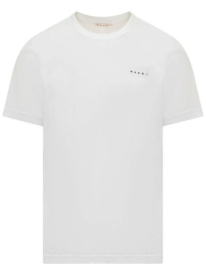 Logo Cotton Short Sleeve T-Shirt White - MARNI - BALAAN 2