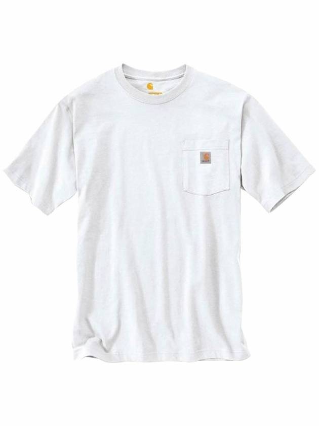 Workwear Pocket Short Sleeve T-Shirt White - CARHARTT - BALAAN 3