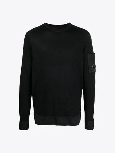 Lens Detail Long Sleeve Wool Knit Top Black - CP COMPANY - BALAAN 2