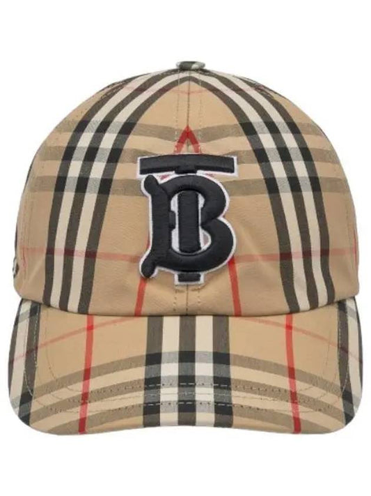 William logo ball cap beige hat - BURBERRY - BALAAN 1
