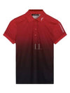 Women's Tour Tech Print Short Sleeve Polo Shirt Red - J.LINDEBERG - BALAAN 2