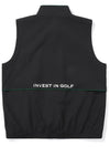 Color line point high neck vest BLACK MAN - MALBON GOLF - BALAAN 2