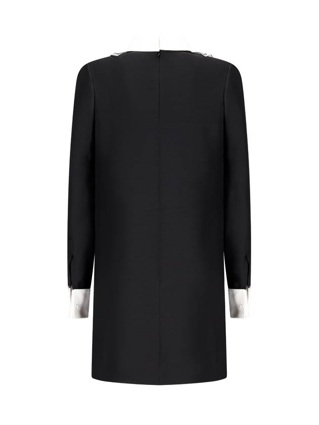 23 fw Wool Silk Dress WITH FRONTAL PLASTRON 3B0VA5R51CF0NA B0650859019 - VALENTINO - BALAAN 3