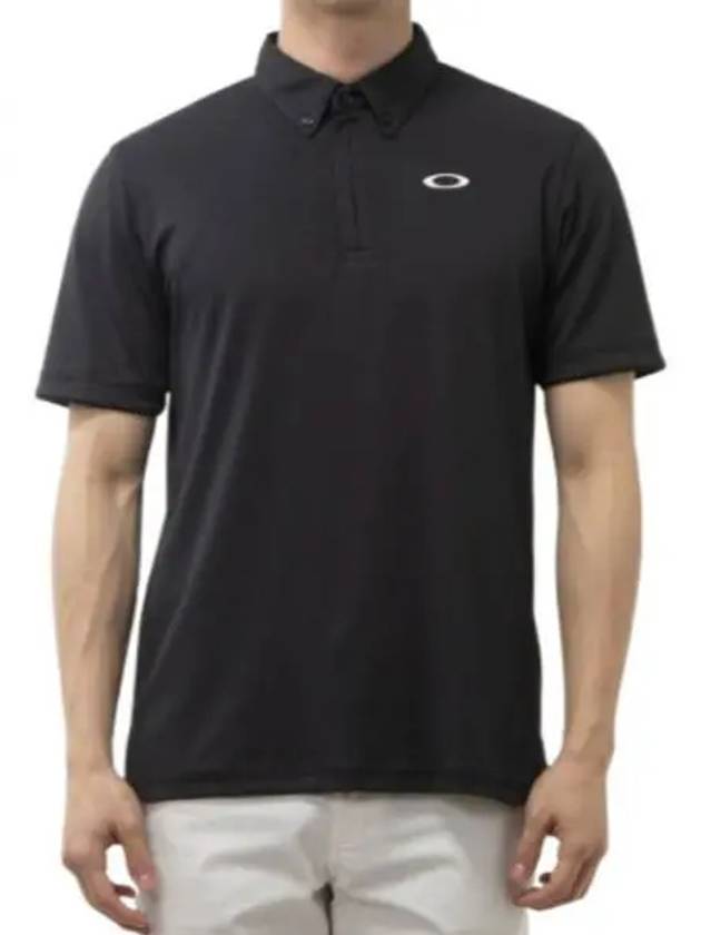 24 ENHANCE TECH COLD SS POLO 2 0 FOA406315 BLACKOUT Cord Short Sleeve - OAKLEY - BALAAN 1