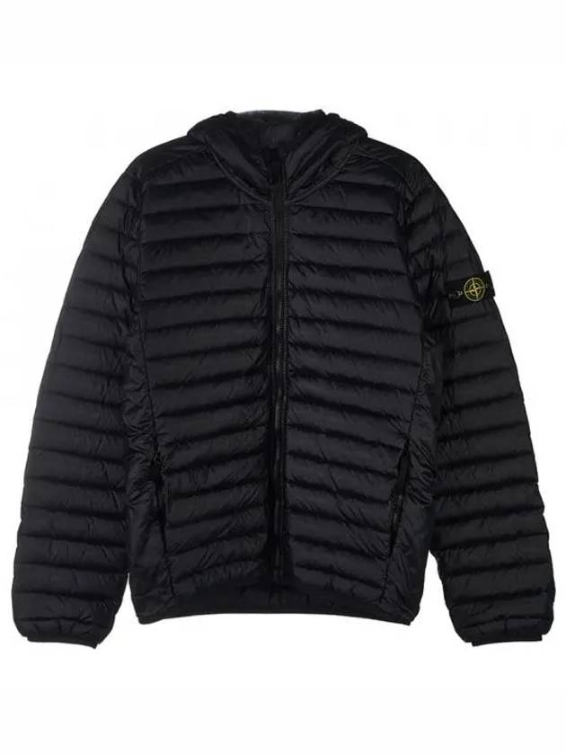 Kids Loom Woven Chembers R Nylon Zip Up Hoodie Black - STONE ISLAND - BALAAN 2