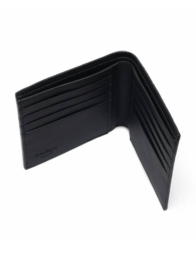 Salvatore Gancini motif bifold wallet black - SALVATORE FERRAGAMO - BALAAN.