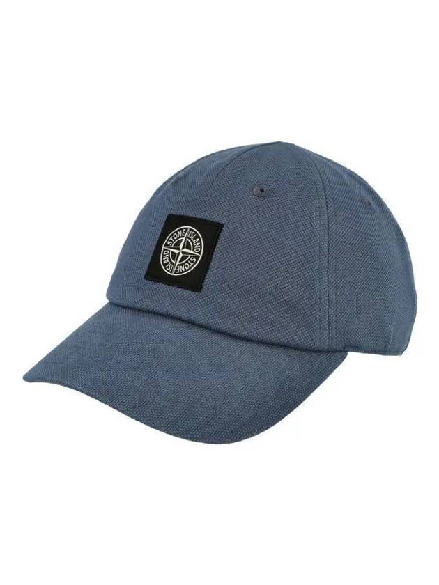 Pique 6 Panel Organic Cotton Ball Cap Avio Blue - STONE ISLAND - BALAAN 1