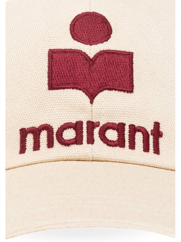 Tyron Logo Cotton Ball Cap Beige - ISABEL MARANT - BALAAN 5