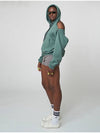 Zipper Hoodie Sweatshirt Light Green - ATHPLATFORM - BALAAN 7