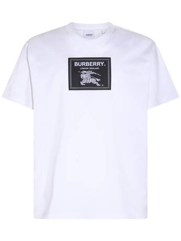 Men's Prorsum Label Cotton Short Sleeve T-Shirt White - BURBERRY - BALAAN 1