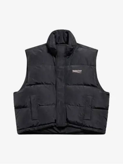 Cocoon Logo Print Padded Vest Black - BALENCIAGA - BALAAN 2