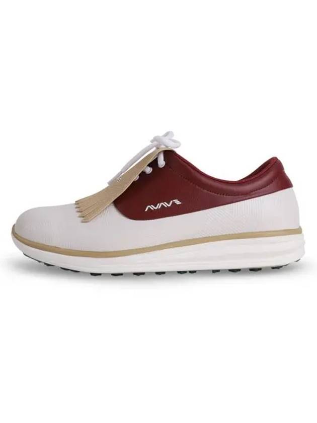 Dublin Tassel Spikeless Golf Shoes Ivory Burgundy - AVAVE - BALAAN 3