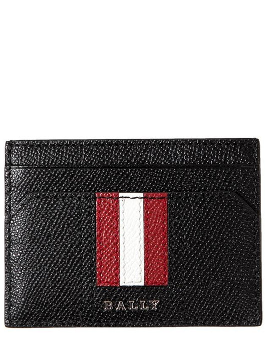 Tar Embossed Leather Card Wallet Black - BALLY - BALAAN 2