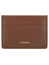 Logo Leather Card Wallet Brown - JIL SANDER - BALAAN 3