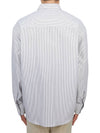 Heart Logo Stripe Oversized Fit Long Sleeve Shirt White - AMI - BALAAN 4