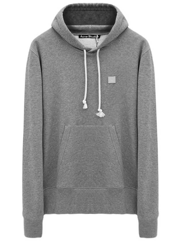 Face Patch Cotton Hoodie Grey - ACNE STUDIOS - BALAAN 2