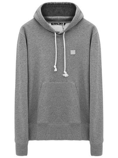 Face Patch Cotton Hoodie Grey - ACNE STUDIOS - BALAAN 2