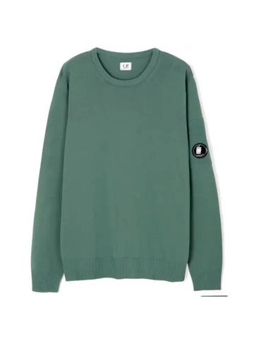 Cotton Crepe Knit Top Green - CP COMPANY - BALAAN 1