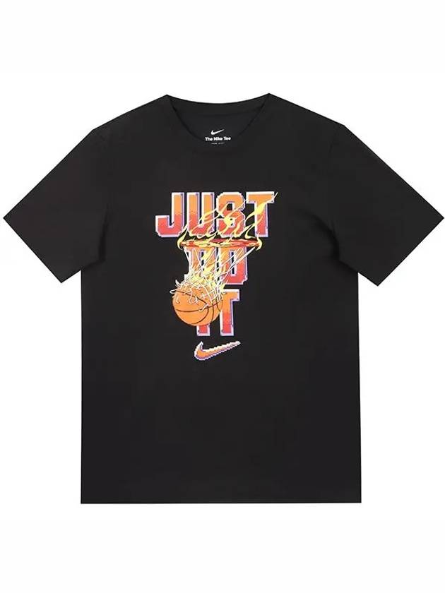 Men's Dry Fit Just Do It Basket Ball Short Sleeve T-Shirt Black - NIKE - BALAAN 3