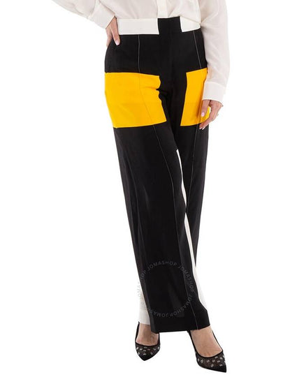 Burberry Deep Saffron Colorblock Jane Tailored Trousers, Brand Size 2 (US Size 0) - BURBERRY - BALAAN 2