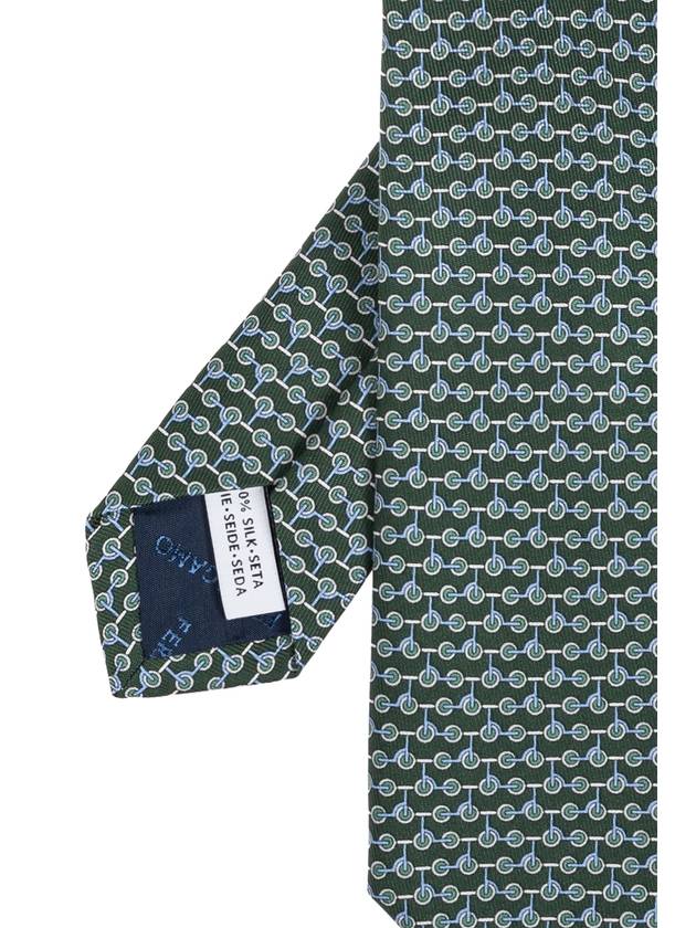 FERRAGAMO Silk Tie, Men's, Green - SALVATORE FERRAGAMO - BALAAN 4