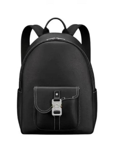 Saddle Zipper Backpack Black - DIOR - BALAAN 1