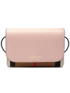 New Hampshire Leather Shoulder Bag Pale Orchid - BURBERRY - BALAAN 2