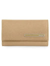 Saffiano Metal Logo Key Holder Beige - PRADA - BALAAN 2