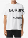 Men's Horseferry Logo Overfit Short Sleeve T-Shirt White - BURBERRY - BALAAN 4