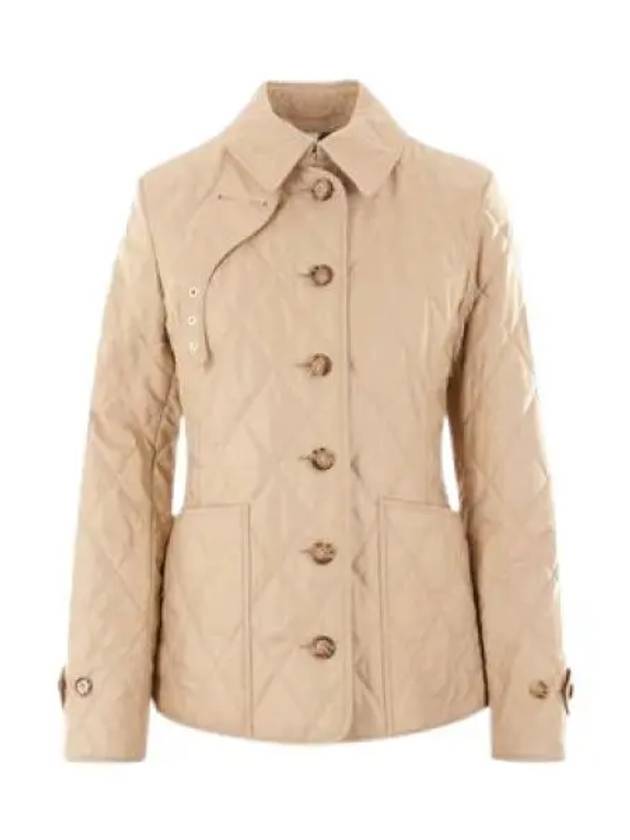 Diamond Quilted Thermoregulated Jacket New Chino Beige - BURBERRY - BALAAN 2