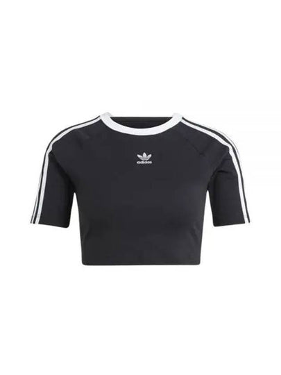 3 Stripe Bay Short Sleeve T-Shirt Black - ADIDAS - BALAAN 2