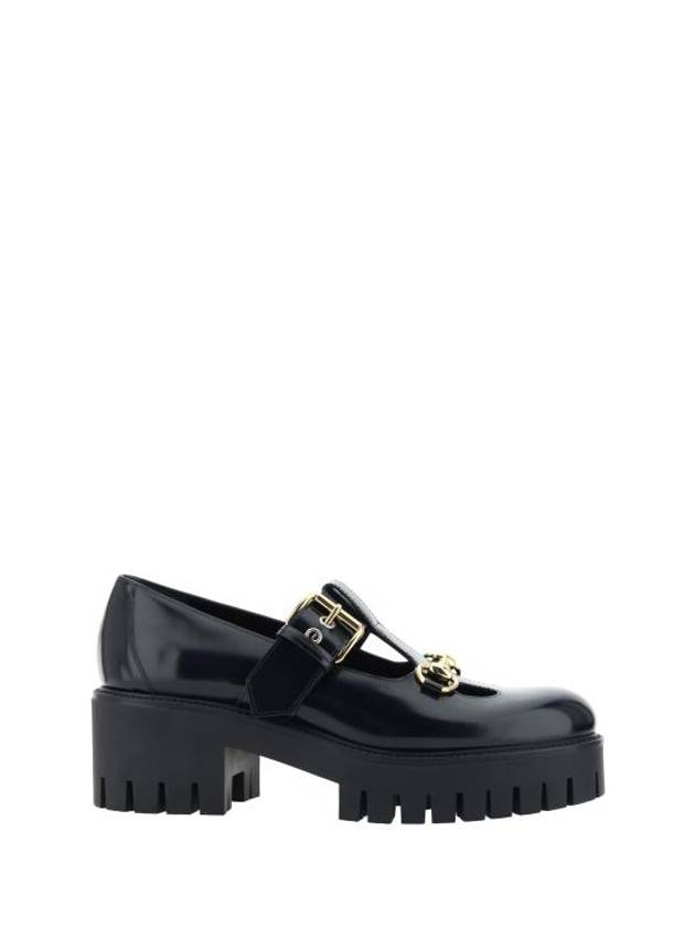 Horsebit Mary Jane High Loafers Black - GUCCI - BALAAN 1