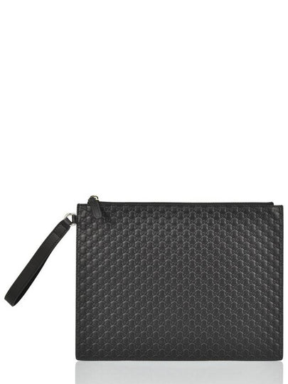 GG Micro Ssima Strap Clutch Bag Black - GUCCI - BALAAN 2