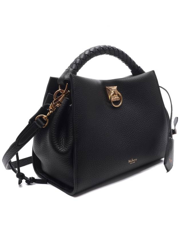 Iris Small Heavy Grain Shoulder Bag Black - MULBERRY - BALAAN 4