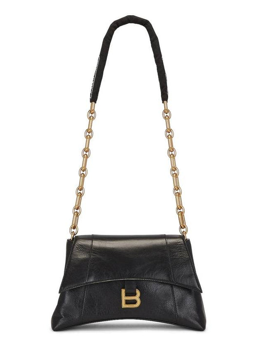 Downtown Small Shoulder Bag With Chain Black - BALENCIAGA - BALAAN 1