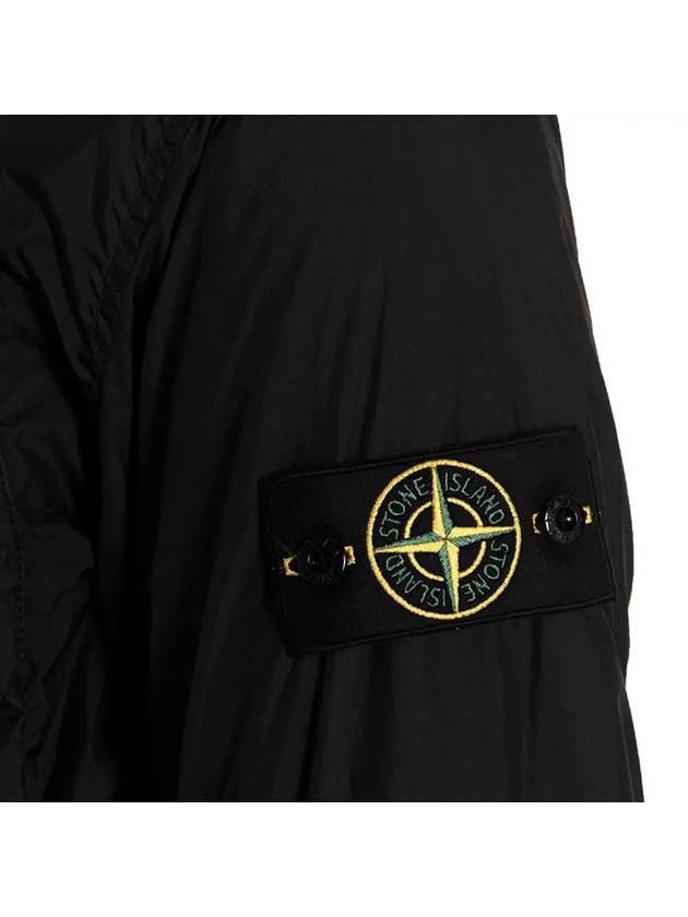 Wappen Patch Nylon Crinklips Hooded Jacket Black - STONE ISLAND - BALAAN 5