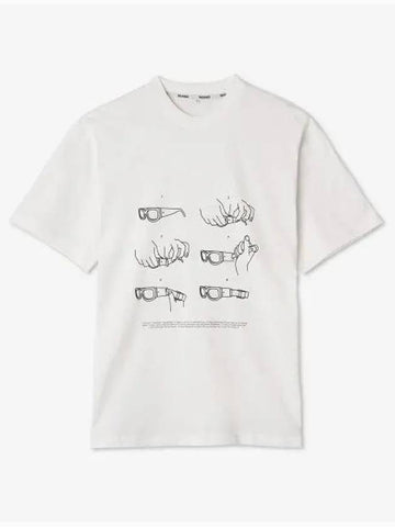 Print Short Sleeve T-Shirt Off White - SUNNEI - BALAAN 1