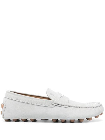 Gommino Bubble Suede Driving Shoes White - TOD'S - BALAAN 1