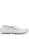 Gommino Bubble Suede Driving Shoes White - TOD'S - BALAAN 1