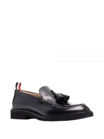 Women's Micro Sol Tassel Calf Leather Loafers Black - THOM BROWNE - BALAAN 2