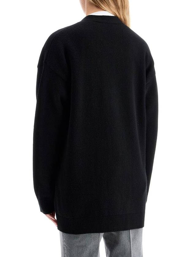 boxy wool and cashmere cardigan - VERSACE - BALAAN 3