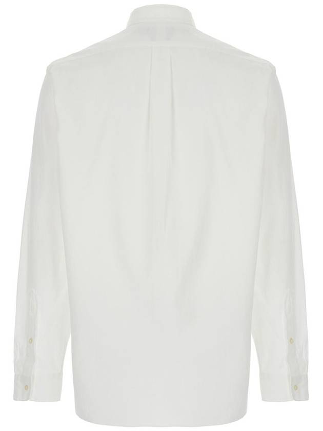 Embroidered Pony Logo Long Sleeve Shirt White - POLO RALPH LAUREN - BALAAN 3