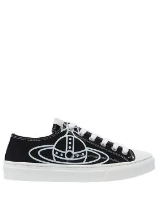 Plimsoll Logo Low-Top Sneakers Black - VIVIENNE WESTWOOD - BALAAN 2