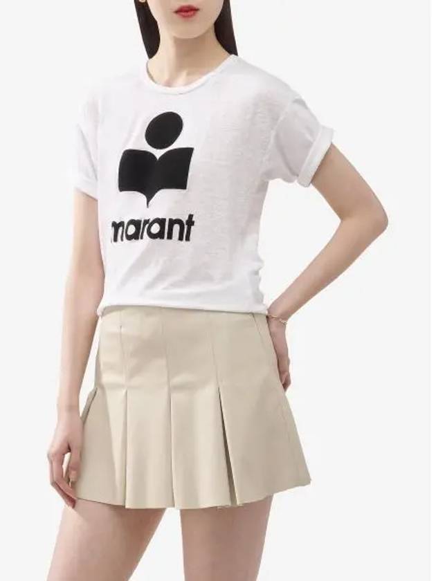 Coldy logo short sleeve t shirt white TS0004FAA1N09E20WH - ISABEL MARANT - BALAAN 1